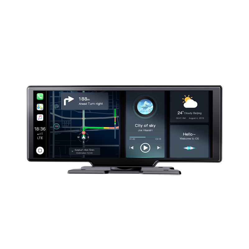 91.jpg 10-tommers bærbar CarPlay- og Android Auto-berøringsskjermenhet med 2,5K dashbordkamera + ryggekamera for alle biler - Bilde 1