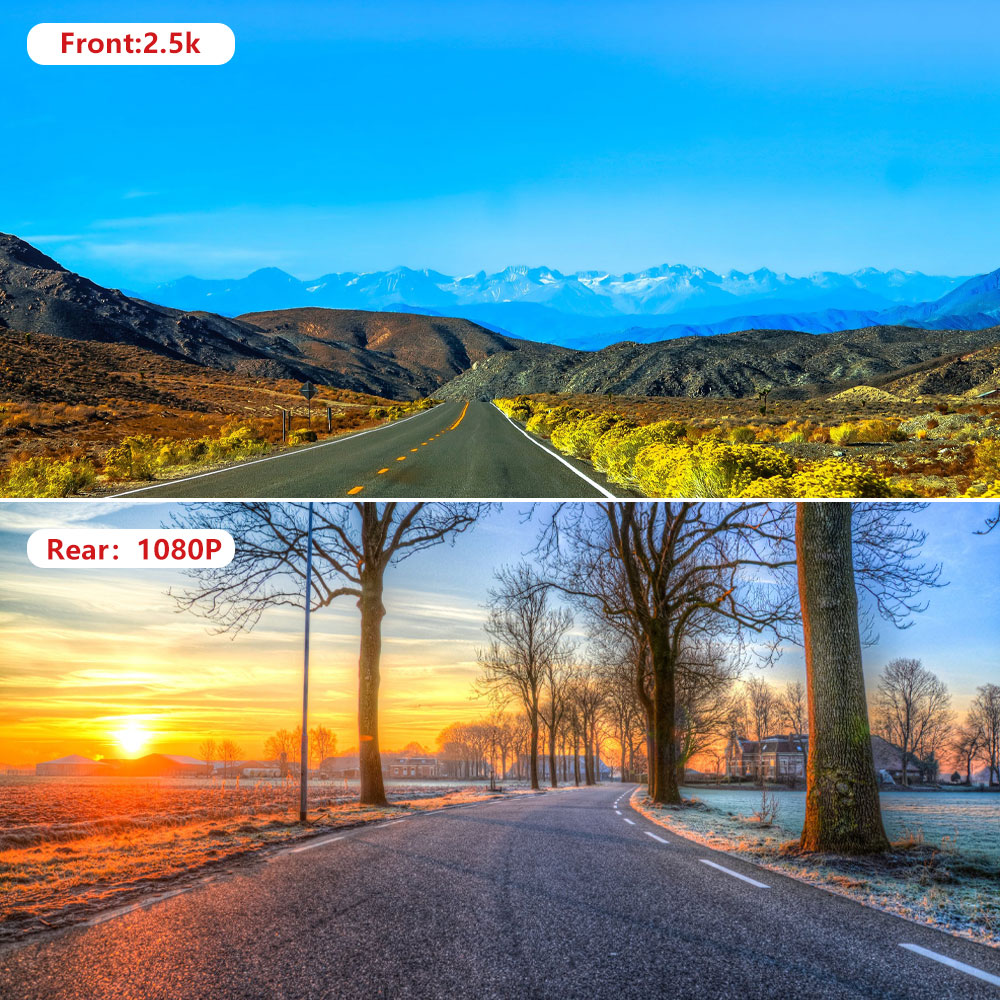 A02-1.jpg 10-tommers bærbar CarPlay- og Android Auto-berøringsskjermenhet med 2,5K dashbordkamera + ryggekamera for alle biler - Bilde 6